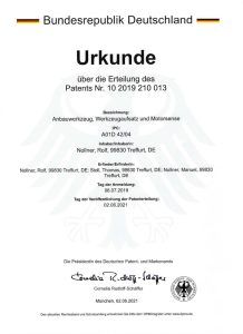 Anbauwerkzeug, Werkzeugaufsatz und Motorsense Anbauwerkzeug-Werkzeugaufsatz-und-Motorsense-Urkunde-Patent-218x300