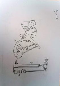 Erfindung Fitnessgerät, Bauchtrainingsgerät verhindert Rückenschmerzen Fitnessgeraet-Patent-Verkauf-Zeichnung-1-b-211x300
