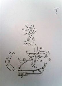 Erfindung Fitnessgerät, Bauchtrainingsgerät verhindert Rückenschmerzen Fitnessgeraet-Patent-Verkauf-Zeichnung-2-216x300