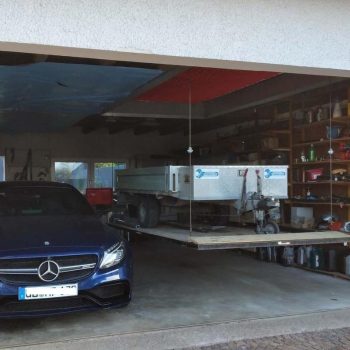 Garagenaufzug Hebe-Vorrichtung für eine Transportplattform