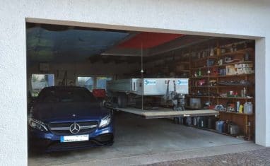 Garagenaufzug Hebe-Vorrichtung für eine Transportplattform